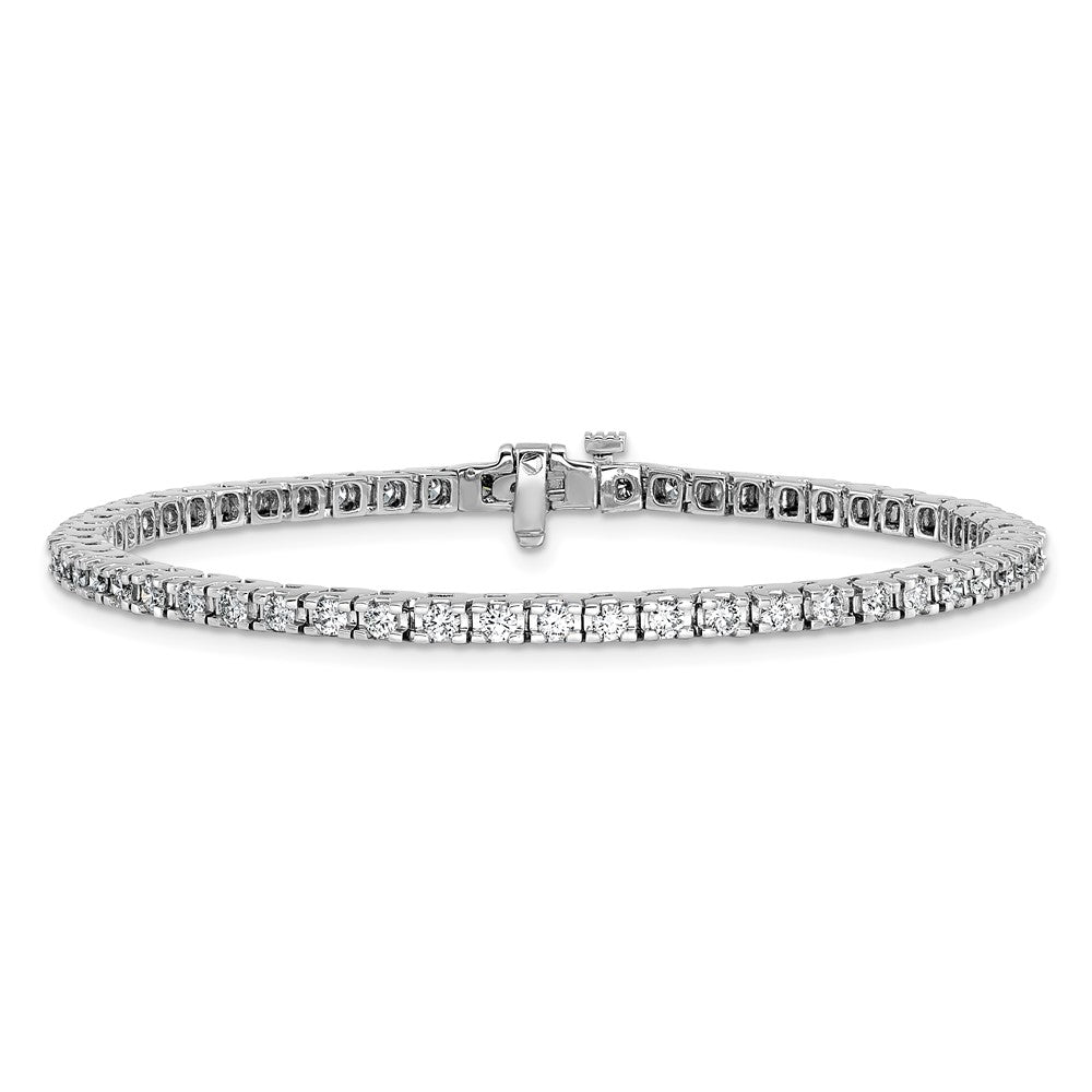 14kw 2 1/5ct Lab Grown Dia VS/SI+ G+ Comp Round Tennis Bracelet