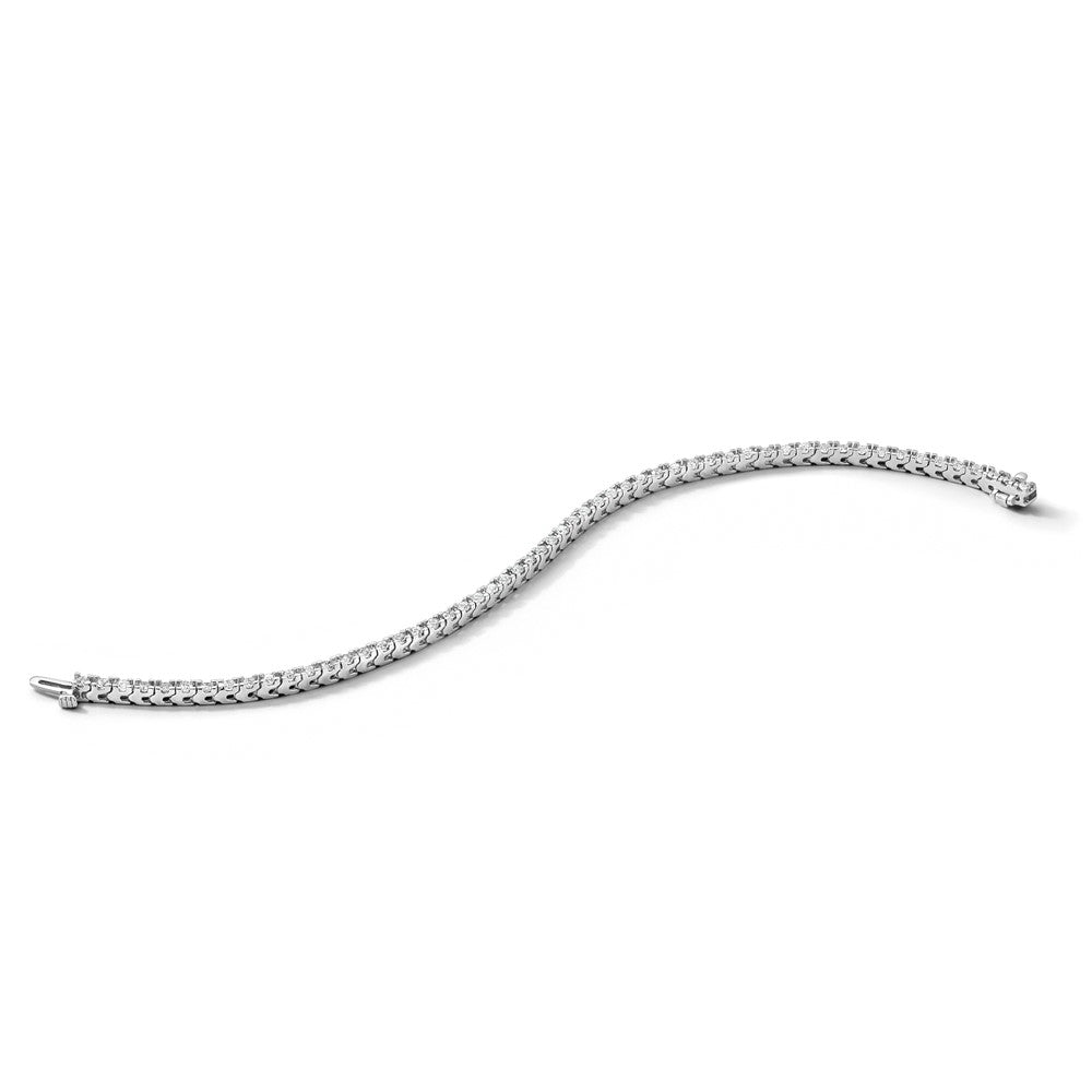 14kw 2 1/5ct Lab Grown Dia VS/SI+ G+ Comp Round Tennis Bracelet