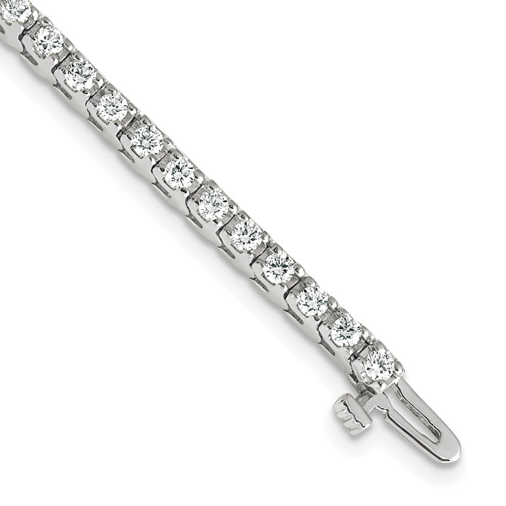 14kw 2 1/5ct Lab Grown Dia VS/SI+ G+ Comp Round Tennis Bracelet