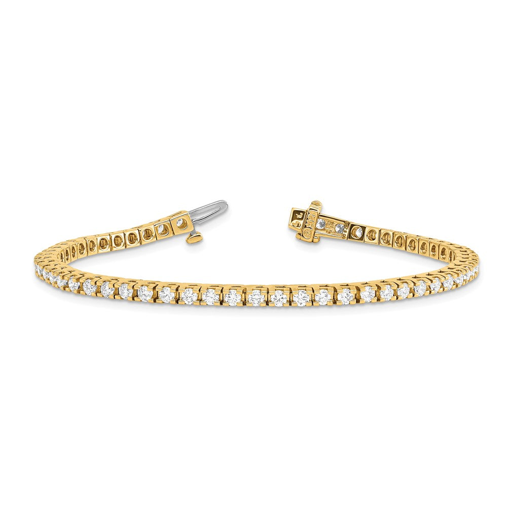 14k 2 7/8 ct Lab Grown Dia VS/SI+ G+ Comp Round Tennis Bracelet