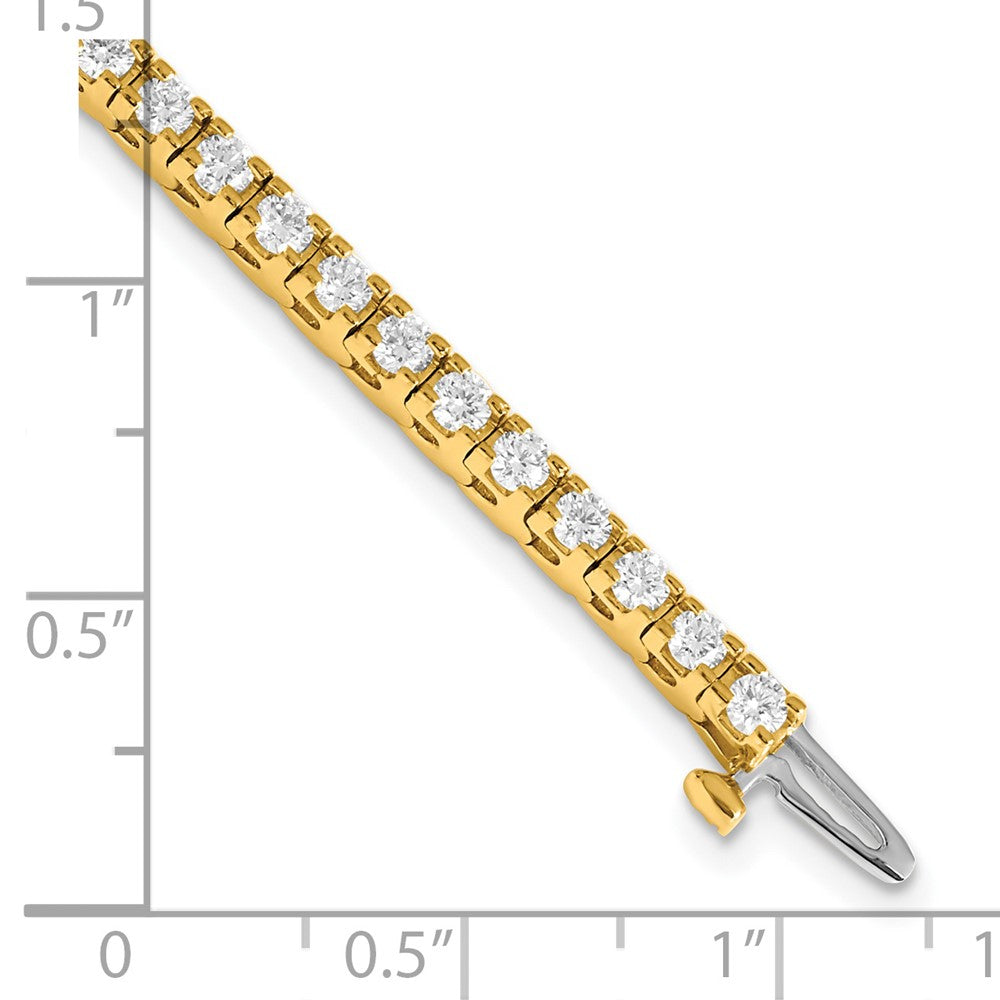 14k 2 7/8 ct Lab Grown Dia VS/SI+ G+ Comp Round Tennis Bracelet