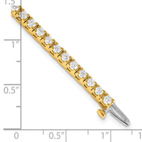 14k 2 7/8 ct Lab Grown Dia VS/SI+ G+ Comp Round Tennis Bracelet