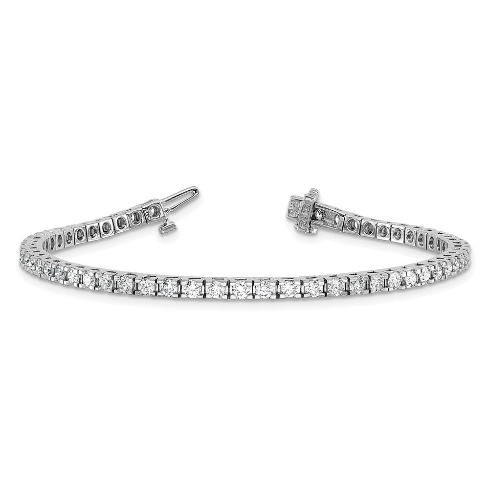 14kw 2 7/8 ct Lab Grown Dia VS/SI+ G+ Comp Round Tennis Bracelet