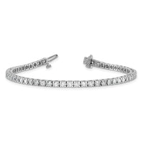 14kw 2 7/8 ct Lab Grown Dia VS/SI+ G+ Comp Round Tennis Bracelet