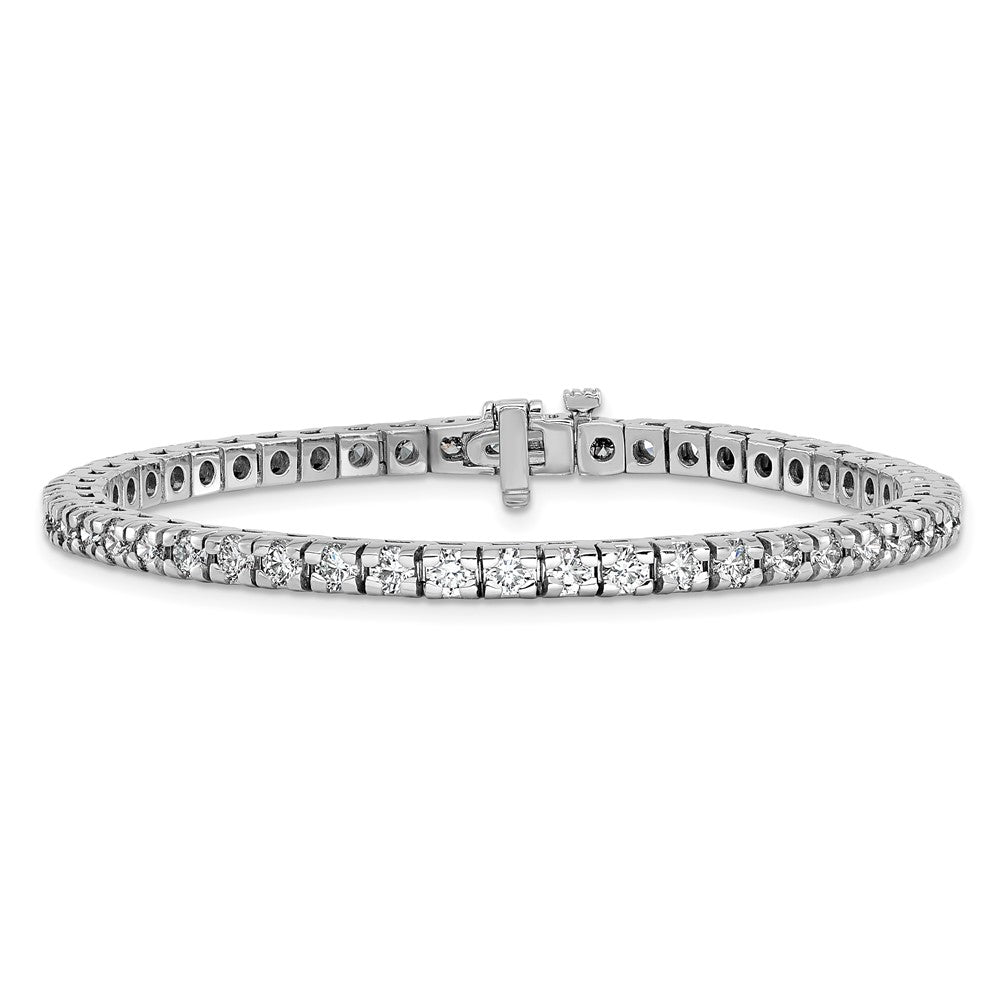 14kw 4 5/8 ct Lab Grown Dia VS/SI+ G+ Comp Round Tennis Bracelet