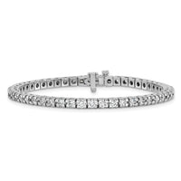14kw 4 5/8 ct Lab Grown Dia VS/SI+ G+ Comp Round Tennis Bracelet