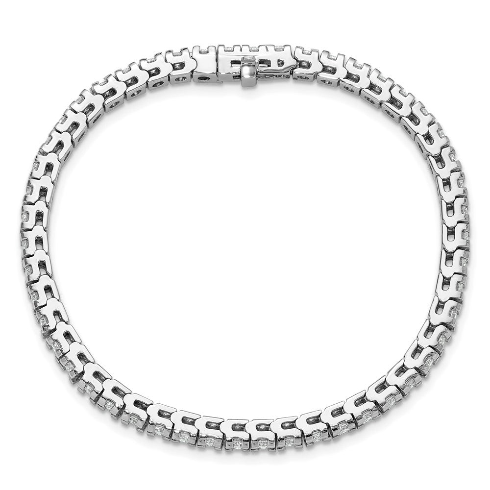 14kw 4 5/8 ct Lab Grown Dia VS/SI+ G+ Comp Round Tennis Bracelet