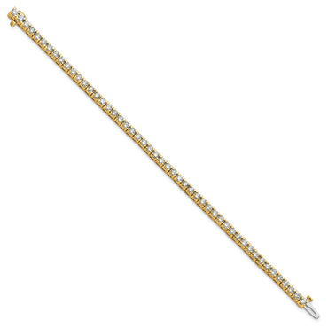 14k 4 5/8 ct Lab Grown Dia VS/SI+ G+ Comp Round Tennis Bracelet