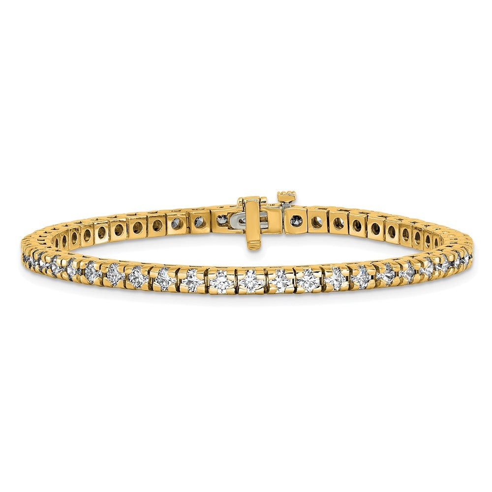 14k 4 5/8 ct Lab Grown Dia VS/SI+ G+ Comp Round Tennis Bracelet