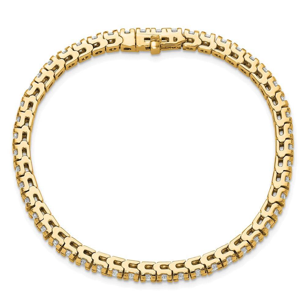 14k 4 5/8 ct Lab Grown Dia VS/SI+ G+ Comp Round Tennis Bracelet