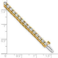 14k 4 5/8 ct Lab Grown Dia VS/SI+ G+ Comp Round Tennis Bracelet