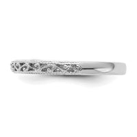 14k White Gold Filigree Band