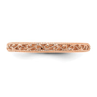 14k Rose Gold Filigree Band