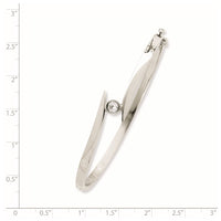 14k White Gold Hinged Bangle Bracelet Mounting