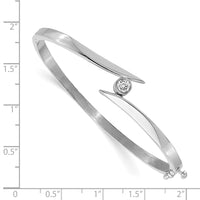 14k White Gold Hinged Bangle Bracelet Mounting