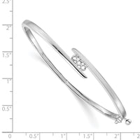 14k White Gold Hinged Bangle Bracelet Mounting