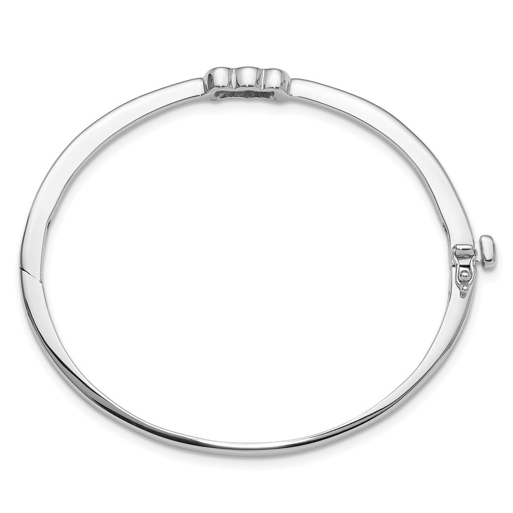 14k White Gold Hinged Bangle Bracelet Mounting