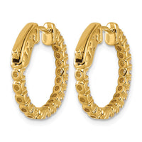 TO 14k 1ct Lab Grown DIA. VS+ F+ Comp. In&Out Hoops
