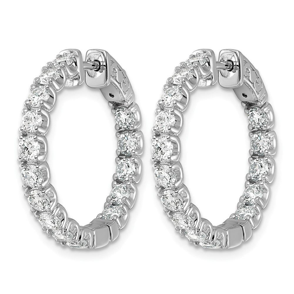 TO 14kw 2 3/4ct Lab Grown DIA. VS+ F+ Comp. In&Out Hoops