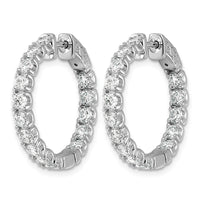 TO 14kw 2 3/4ct Lab Grown DIA. VS+ F+ Comp. In&Out Hoops