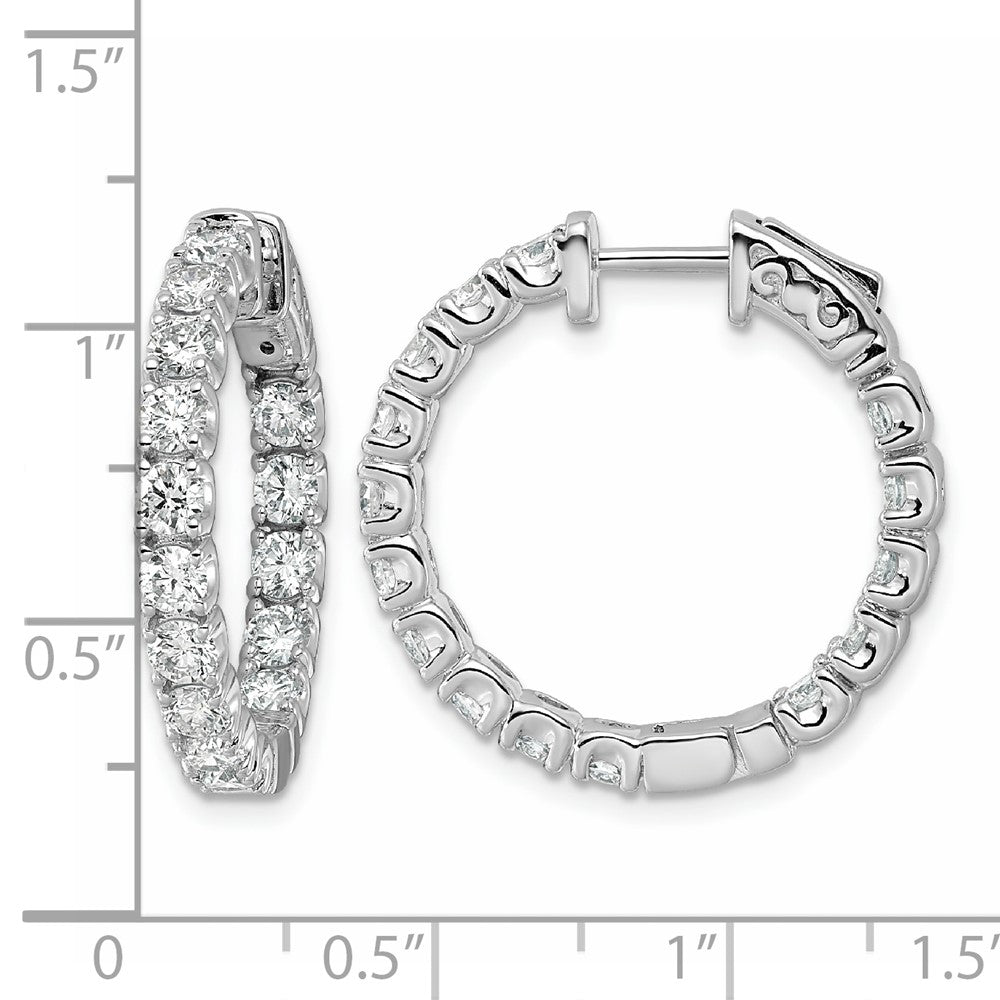 TO 14kw 2 3/4ct Lab Grown DIA. VS+ F+ Comp. In&Out Hoops