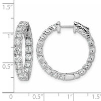 TO 14kw 2 3/4ct Lab Grown DIA. VS+ F+ Comp. In&Out Hoops