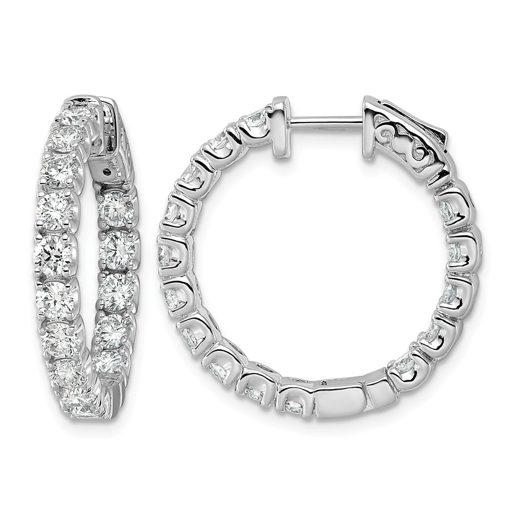 TO 14kw 2 3/4ct Lab Grown DIA. VS+ F+ Comp. In&Out Hoops