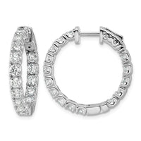 TO 14kw 2 3/4ct Lab Grown DIA. VS+ F+ Comp. In&Out Hoops