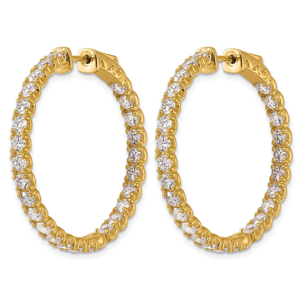 TO 14k 4 7/8ct Lab Grown DIA. VS+ F+ Comp. In&Out Hoops