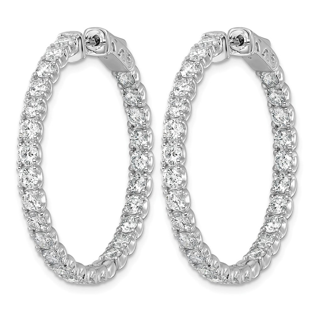 TO 14kw 4 7/8ct Lab Grown DIA. VS+ F+ Comp. In&Out Hoops