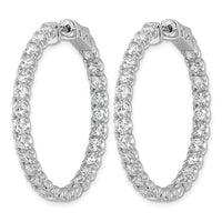 TO 14kw 4 7/8ct Lab Grown DIA. VS+ F+ Comp. In&Out Hoops