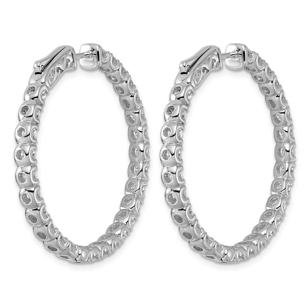 14kw 5.2ct Lab Grown Dia VS/SI+ G+ In/Out Safety Clasp Hoop Earrings