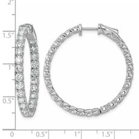 TO 14kw 4 7/8ct Lab Grown DIA. VS+ F+ Comp. In&Out Hoops