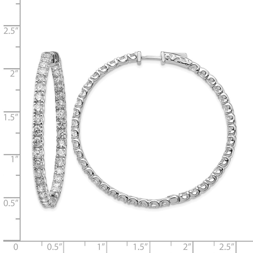 TO 14kw 7 1/4ct Lab Grown DIA. VS+ F+ Comp. In&Out Hoops