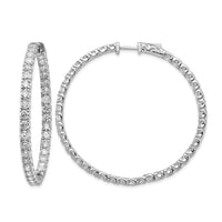 TO 14kw 7 1/4ct Lab Grown DIA. VS+ F+ Comp. In&Out Hoops