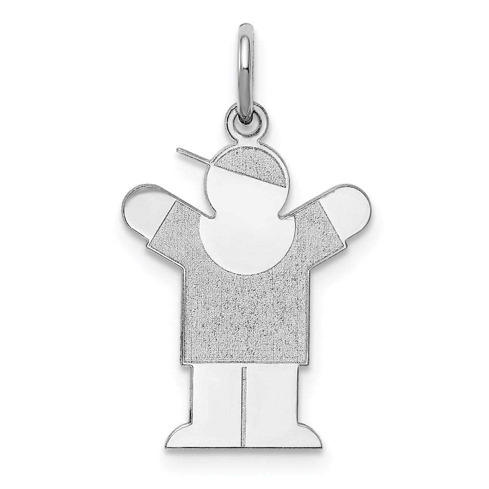 Sterling Silver Rhodium-plated Love Kid Charm