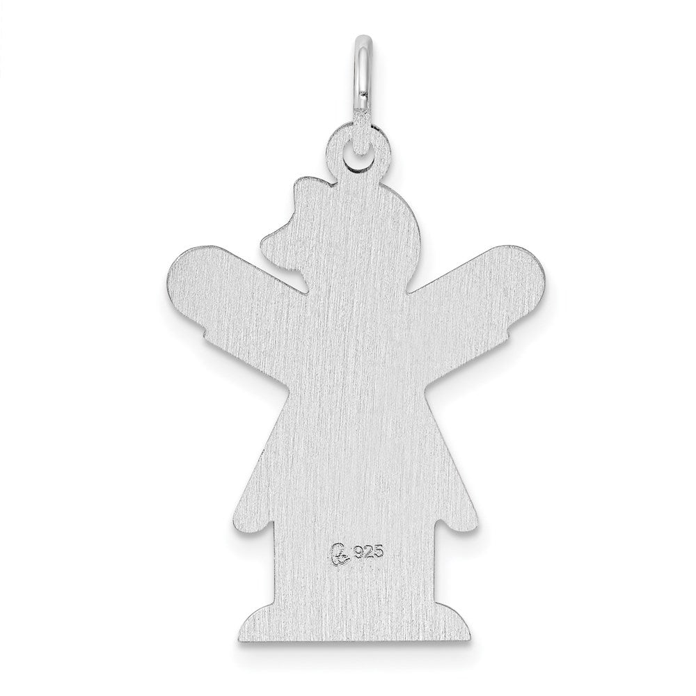 Sterling Silver Rhodium-plated Love Kid Charm