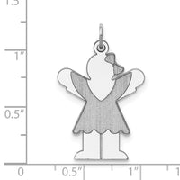 Sterling Silver Rhodium-plated Love Kid Charm