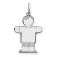 Sterling Silver Rhodium-plated Kid Charm