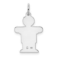 Sterling Silver Rhodium-plated Kid Charm