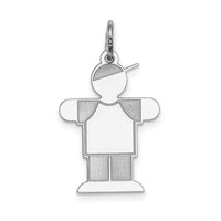 Sterling Silver Rhodium-plated Kid Charm