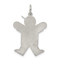 Sterling Silver Rhodium-plated Kid Charm