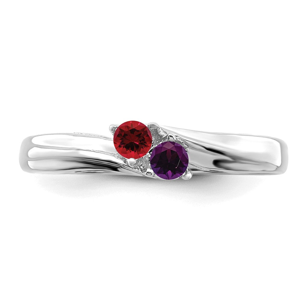 Sterling Silver Rhodium-plated Family Jewelry Mounting