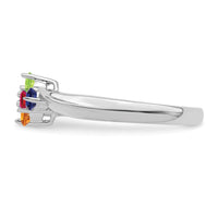 Sterling Silver Rhodium-plated Family Jewelry Mounting