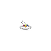 Sterling Silver Rhodium-plated Family Jewelry Mounting