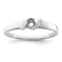 Sterling Silver Rhodium-plated Synthetic 1 Stone Mother's Ring