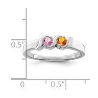 Sterling Silver Rhodium-plated Family Jewelry Mounting