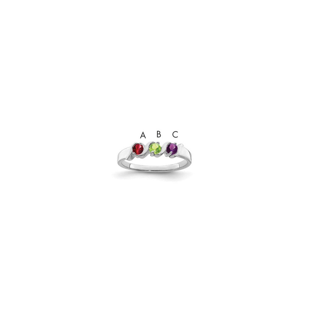 Sterling Silver Rhodium-plated Family Jewelry Mounting