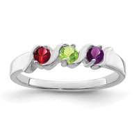 Sterling Silver Rhodium-plated Family Jewelry Mounting