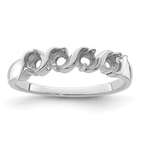 Sterling Silver Rhodium-plated Synthetic 4 Stone Mother's Ring